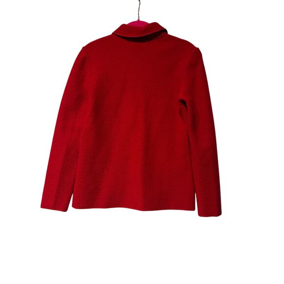 Jones New York Red 100% Merino Wool Full Button Size PP Blazer Jacket Vintage - Picture 5 of 5